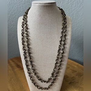 Brass Curly Chain by Designer Katherine Moffat Length: 49.5 inches Width: 6 mm